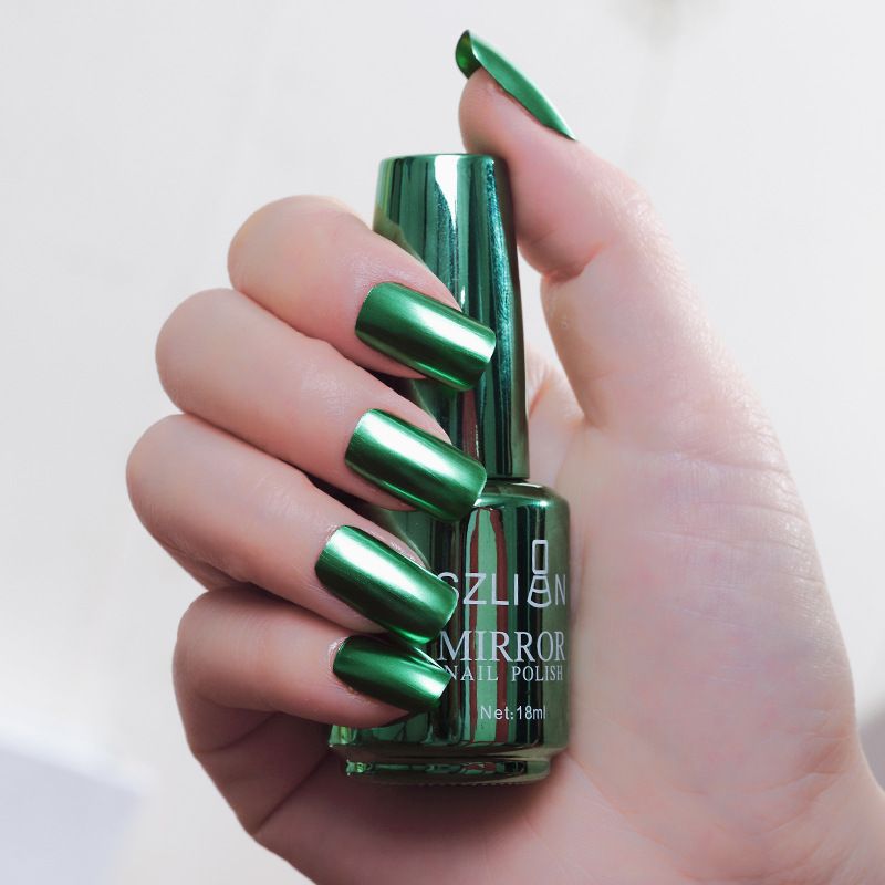 12 Colors Mirror Polish Long-lasting Quick-drying Metallic Silver Purple Rose Gold Nail Polish Is Not Peelable Nails Gel Varnish
