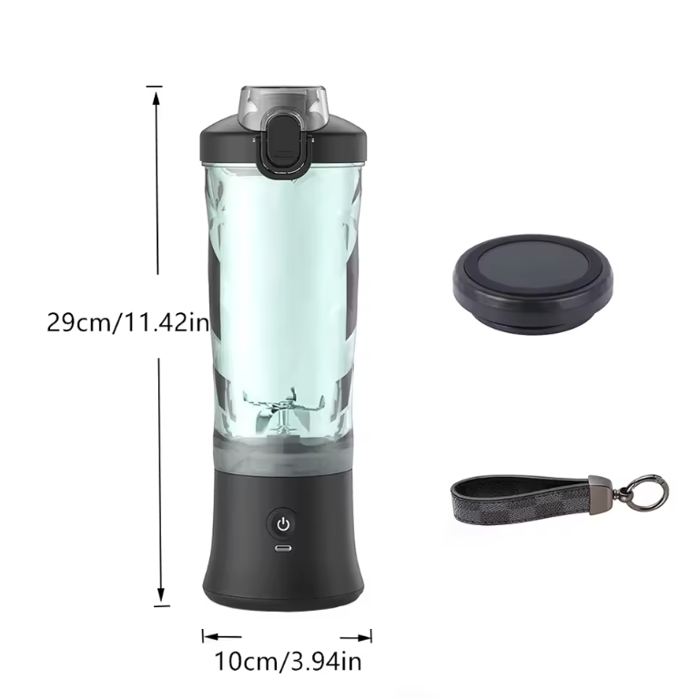 Portable Blender, Cordless, 18oz. Vessel, Personal Blender-for Shakes & Smoothies, BPA Free, Leakproof-Lid USB-C Rechargeable