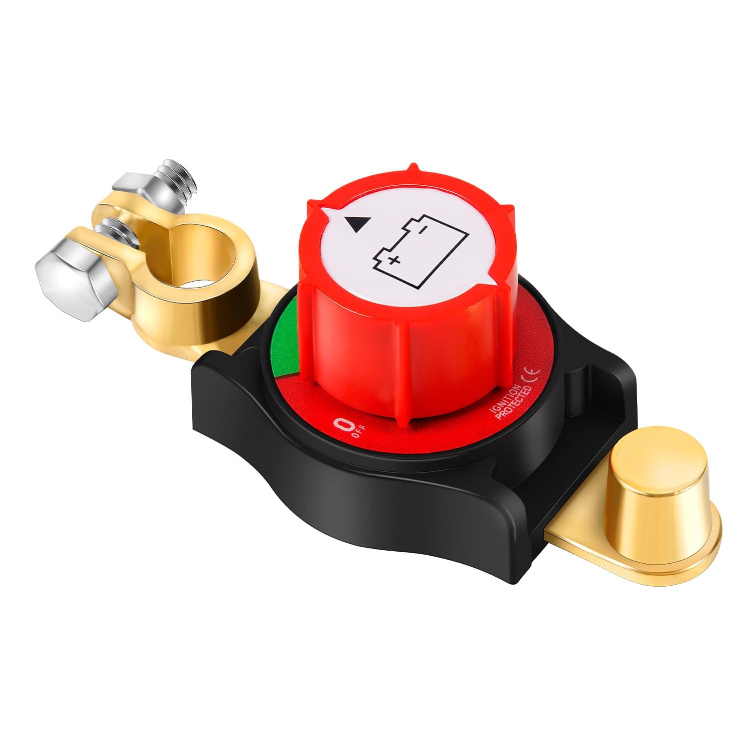 Top Post Battery Disconnect Switch, Car Battery Disconnect Switch 12V-48V, Battery Kill Switch Negative On/Off for Cars, Vehicles, RVs and Boats