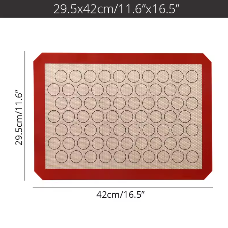 Macaron Non-Stick Silicone Baking Mat Cookie Pad Rolling Dough Mats Baking Gadget Oven Sheet Cake Bakeware Pastry Kitchen Tools