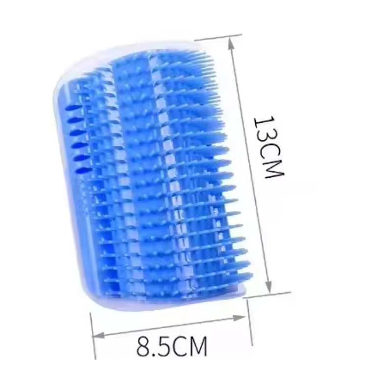 Cat Corner Brush Comb Massager for Cat Arch Plastic Scratcher Remove Hair Comb Grooming with Catnip Cat Self Cleaning Cat Supply