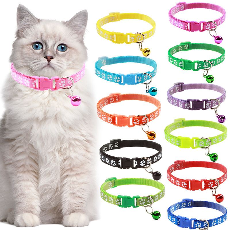 5pcs Collars for Cat Collar With Bell Adjustable Necklace Cat Puppy Kitten Collar Dropshipping Pet Cats Collar