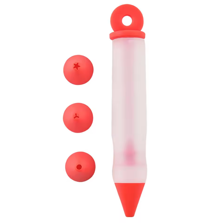 2pcs Silicone Food Writing Pen Chocolate Decorating Tools Cake Mold , Cookie Icing Piping Pastry Nozzles Baking Tools for Cakes