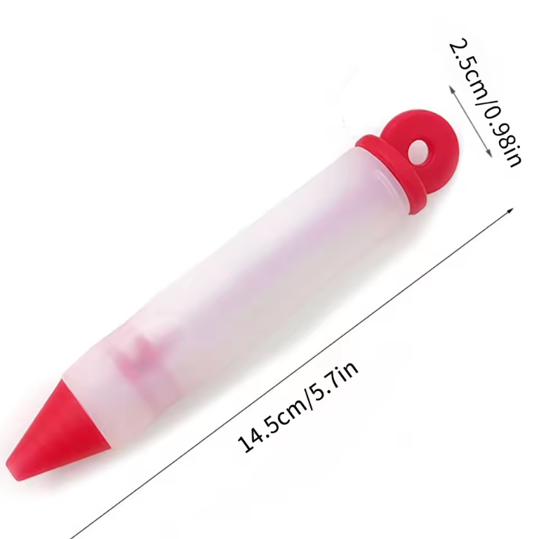 2pcs Silicone Food Writing Pen Chocolate Decorating Tools Cake Mold , Cookie Icing Piping Pastry Nozzles Baking Tools for Cakes