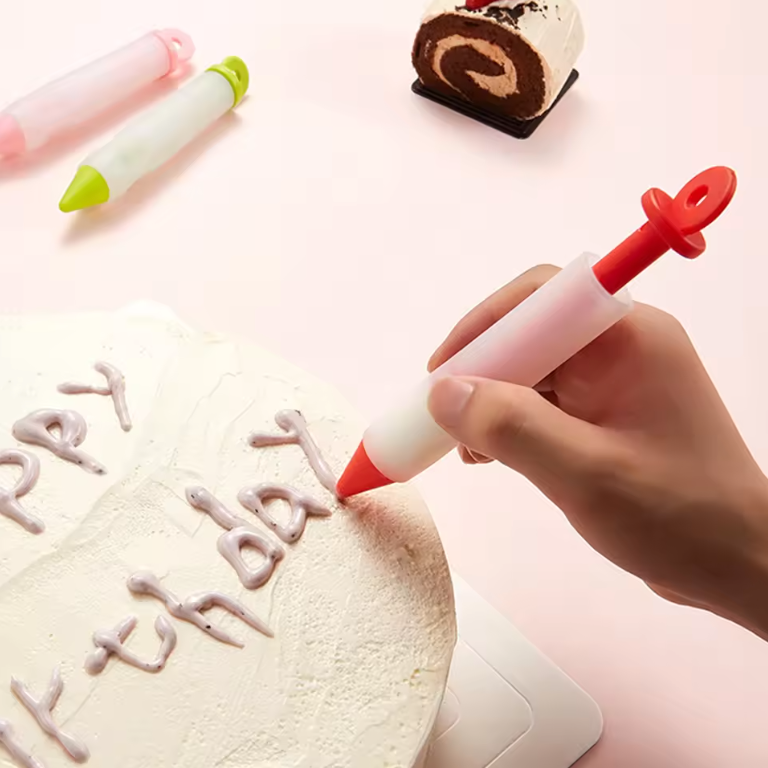 2pcs Silicone Food Writing Pen Chocolate Decorating Tools Cake Mold , Cookie Icing Piping Pastry Nozzles Baking Tools for Cakes