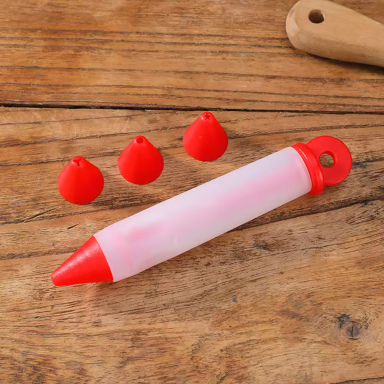 2pcs Silicone Food Writing Pen Chocolate Decorating Tools Cake Mold , Cookie Icing Piping Pastry Nozzles Baking Tools for Cakes