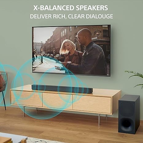 Sony HT-S400 330W 2.1ch Soundbar with powerful wireless subwoofer, X-Balanced Speaker Unit, Comfortable control, Easy wireless connection, Convenient OLED display window.