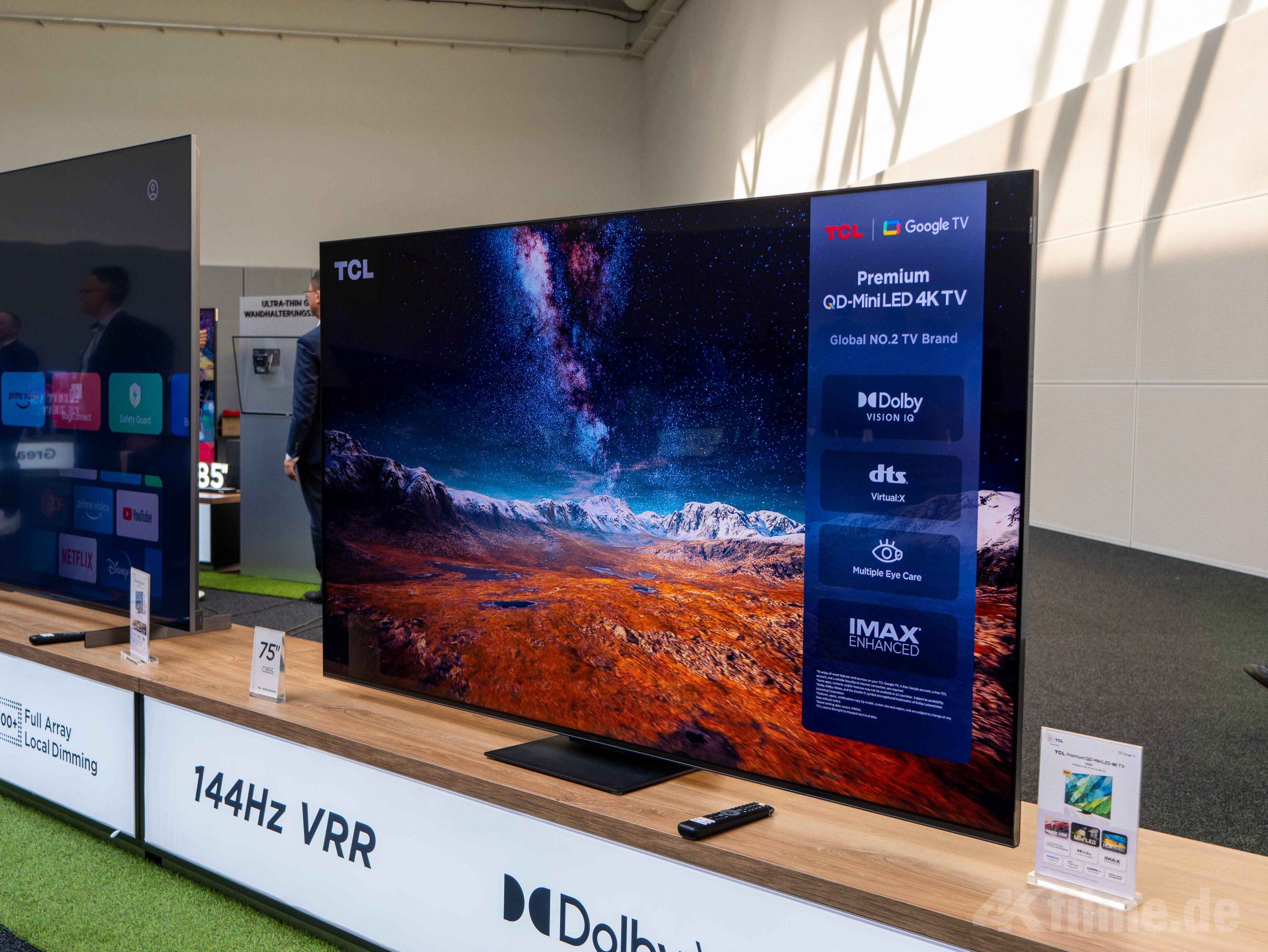 TCL 65C855 65" inch Premium QD-Mini LED UHD 4K TV with AiPQ PRO PROCESSOR, IMAX Enhanced, QLED PRO, 144Hz VRR & HDR 3500 nits New 2024