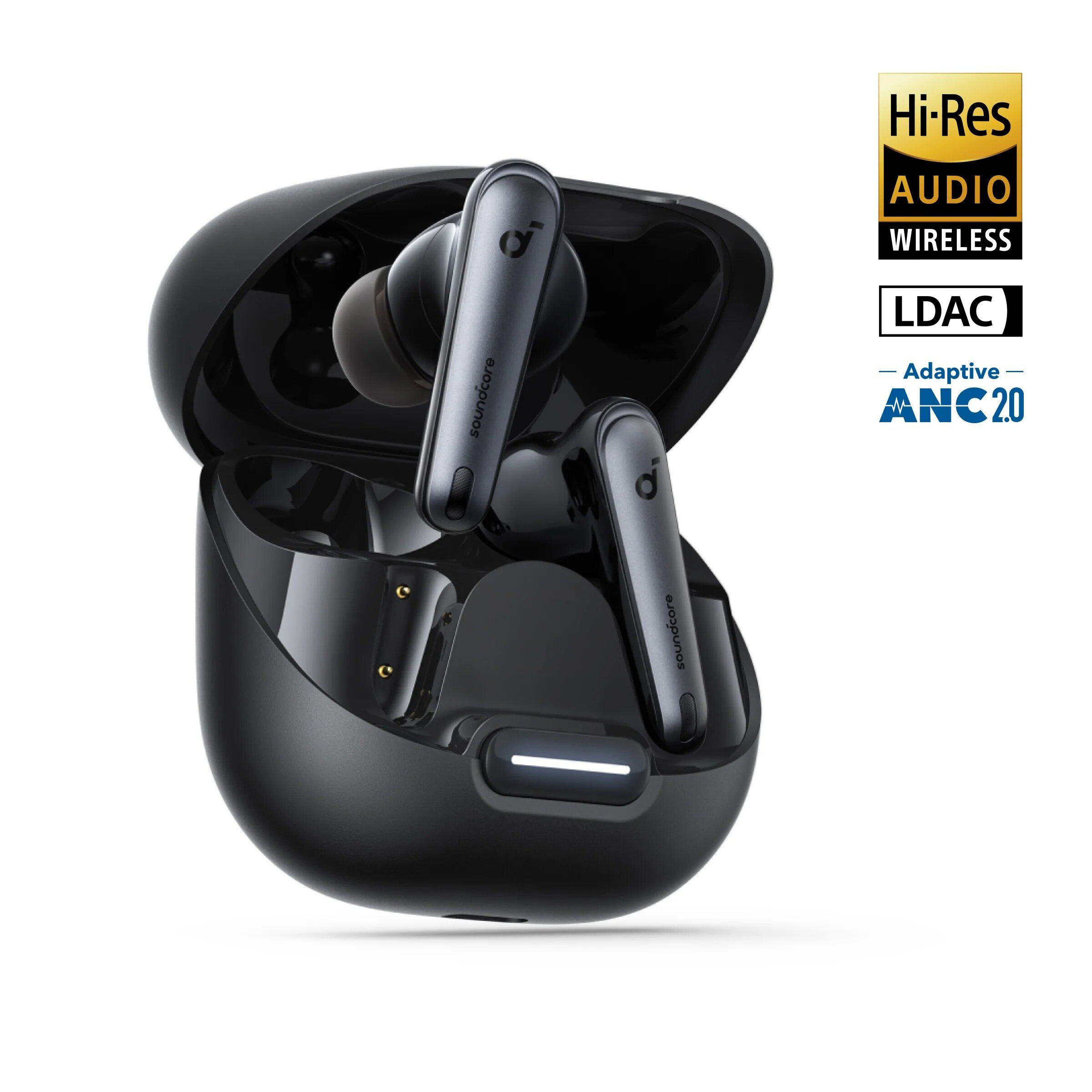 Anker Soundcore Liberty 4 NC True-Wireless Noise Cancelling Earbuds with IPX4 water-resistance against spills and rain & 10 hours playtime.