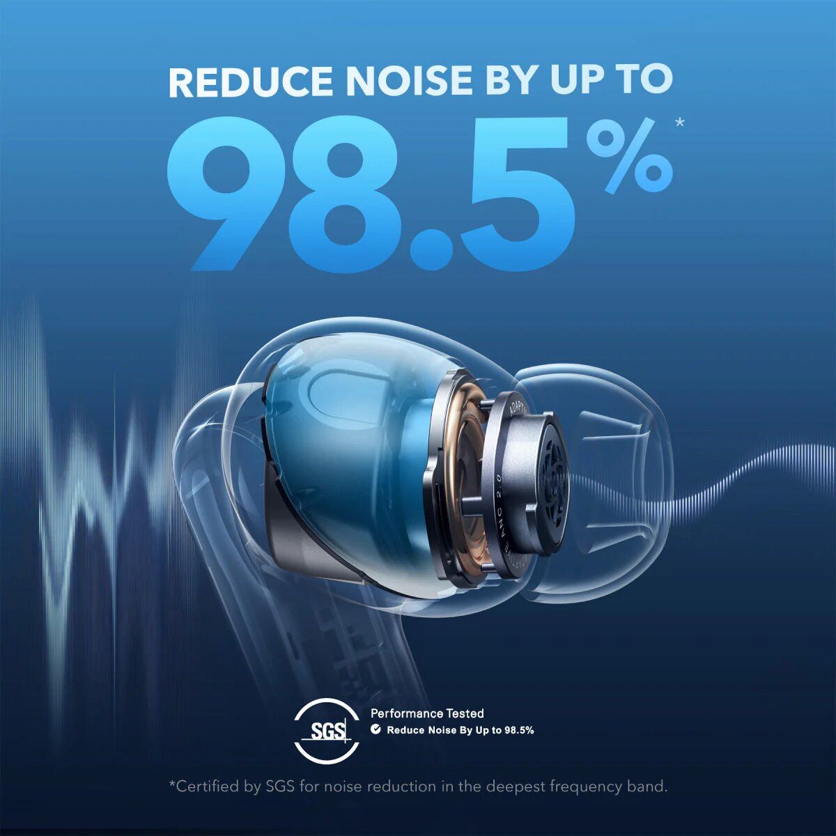 Anker Soundcore Liberty 4 NC True-Wireless Noise Cancelling Earbuds with IPX4 water-resistance against spills and rain & 10 hours playtime.
