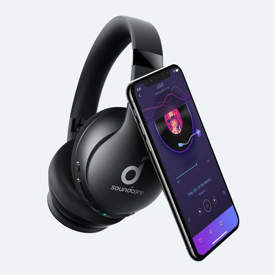 Anker Soundcore Q10i Wireless Bluetooth Headphones with Hi-Res Audio, Extended 60-Hour Playtime, Customized Sound & BassUp Technology - Black