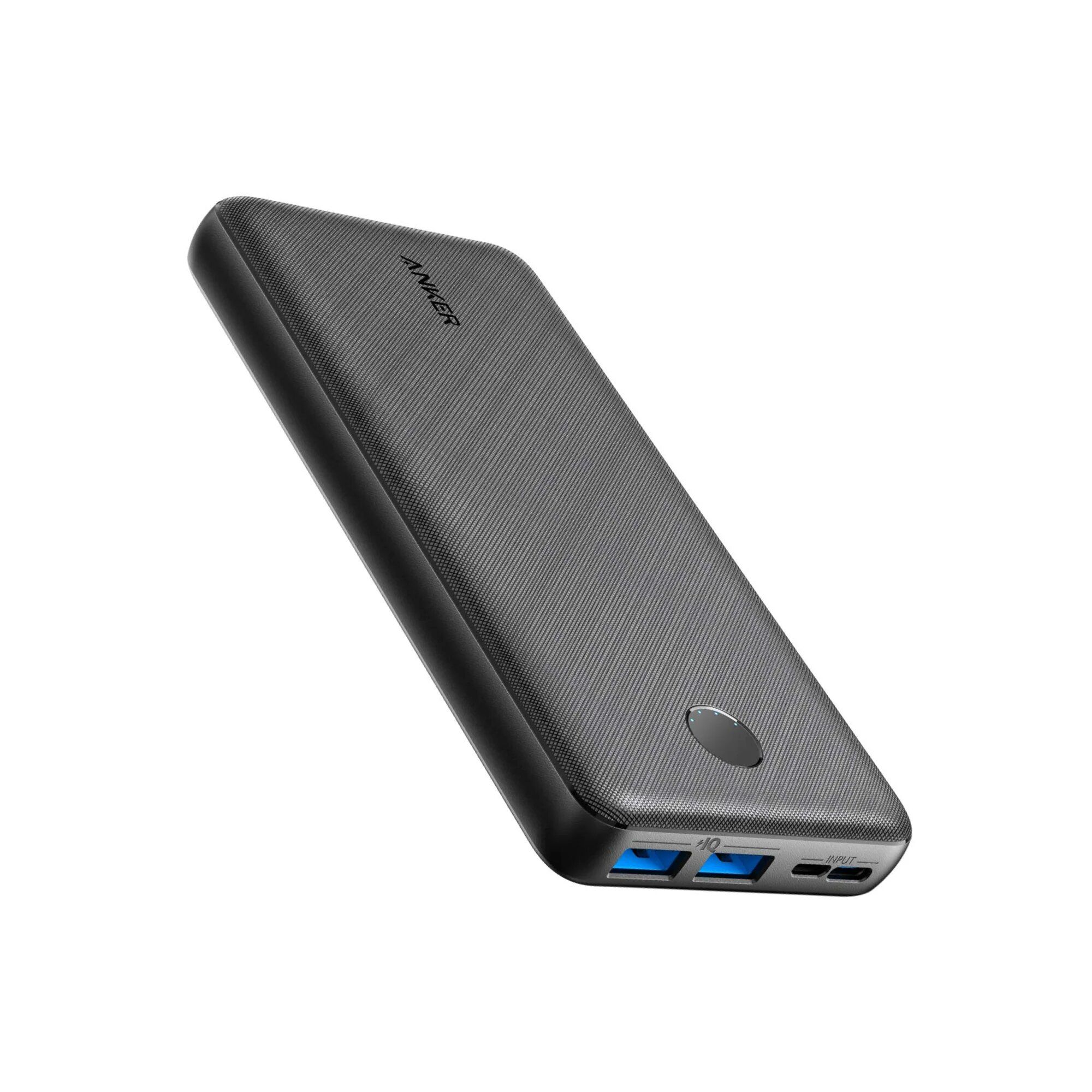 Anker PowerCore Essential 20000 PD (18W) Power Bank, USB C Power Bank, High Cell Capacity Portable Charger Battery Pack - Black