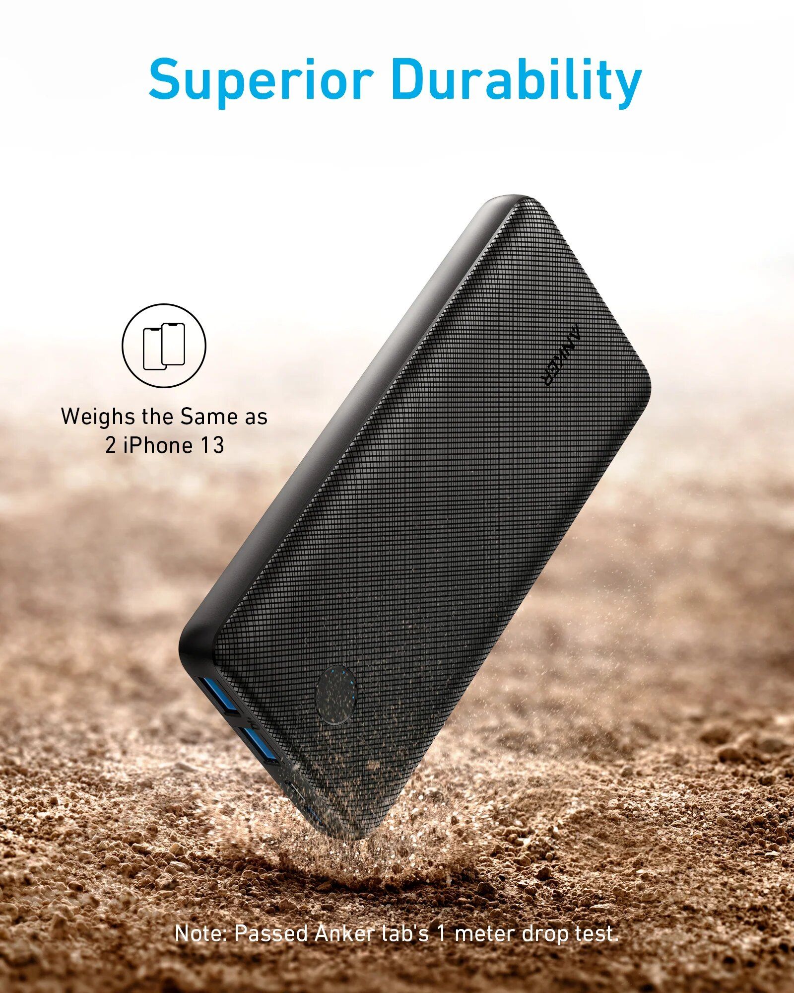 Anker PowerCore Essential 20000 PD (18W) Power Bank, USB C Power Bank, High Cell Capacity Portable Charger Battery Pack - Black