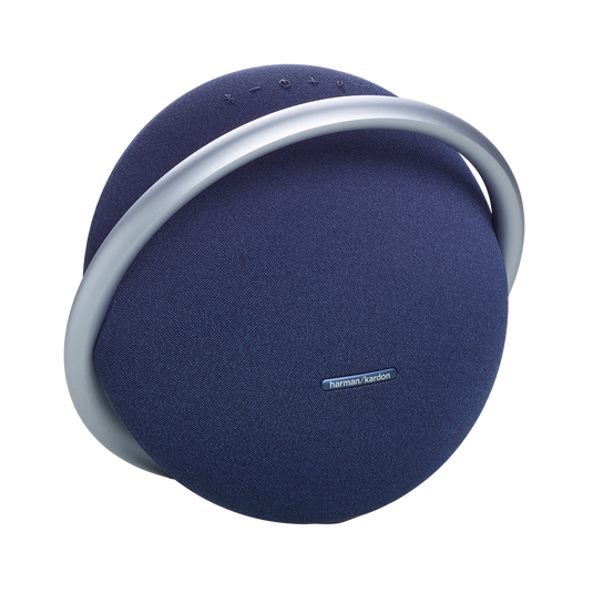 Harman Kardon Onyx Studio 8 Portable Stereo Bluetooth Speaker with Boost Stereo Sound, Crystal Clear Calls & Eco-friendly Materials - Blue