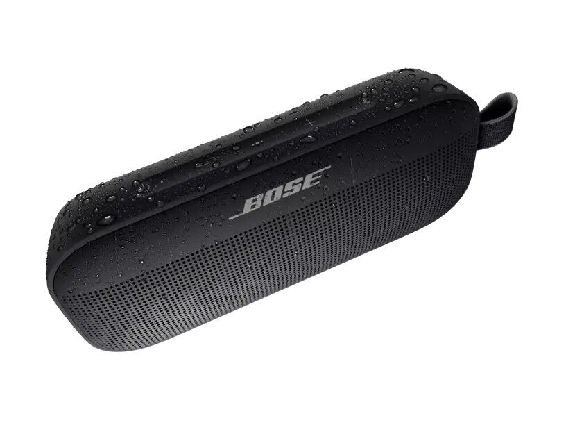 Bose SoundLink Flex Portable Bluetooth Speaker with Up to 12 hours battery per charge, PositionIQ technology, Weather, dust, & life proof - Black
