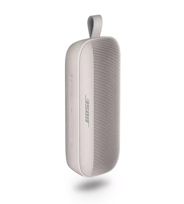 Bose SoundLink Flex Portable Bluetooth Speaker with Up to 12 hours battery per charge, PositionIQ technology, Weather, dust, & life proof - White Smoke