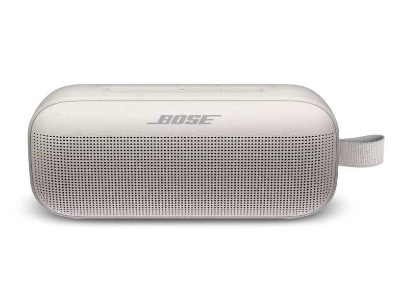 Bose SoundLink Flex Portable Bluetooth Speaker with Up to 12 hours battery per charge, PositionIQ technology, Weather, dust, & life proof - White Smoke