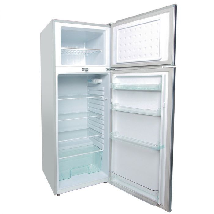 Ramtons RF/244 213 Liters 2 Door Direct Cool Fridge with Adjustable glass shelves - Mash Silver