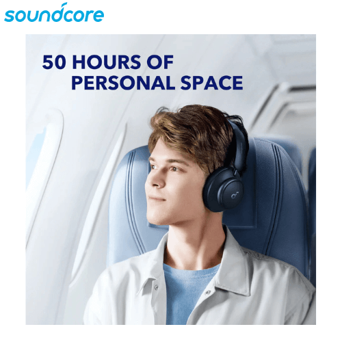 Anker Soundcore Space Q45 Adaptive Noise Cancelling Headphones with Reduce Noise by Up to 98%, 50H Playtime, App Control, LDAC Hi-Res Wireless Audio, Comfortable Fit, Clear Calls and Bluetooth 5.3