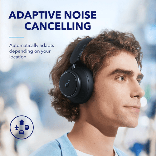 Anker Soundcore Space Q45 Adaptive Noise Cancelling Headphones with Reduce Noise by Up to 98%, 50H Playtime, App Control, LDAC Hi-Res Wireless Audio, Comfortable Fit, Clear Calls and Bluetooth 5.3