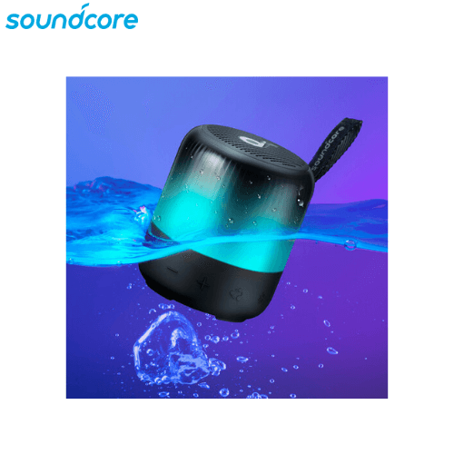 Anker Soundcore Glow Mini – 8W Compact Wireless Speaker with 360-Degree Dynamic Sound, Full-Body Lighting, Waterproof and dustproof - Black