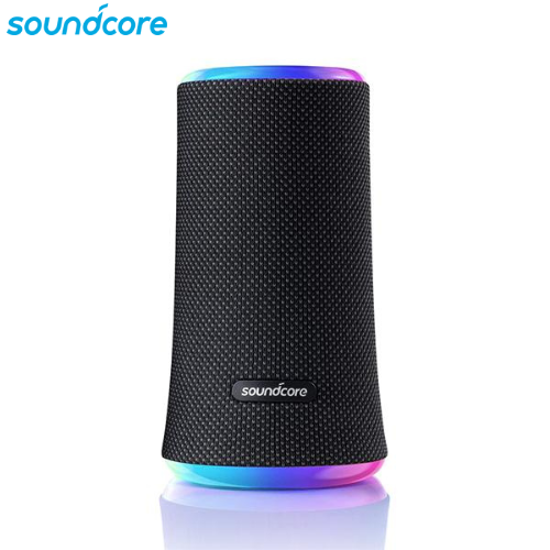 Anker Soundcore Flare 2 Portable Bluetooth Speaker with 12-Hour Playtime, IPX7 Waterproof Protection and 360° Sound for Backyard - Black