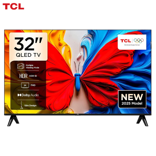 TCL 32S5K 32 Inch Smart 2K FHD QLED Google TV HDR 10 with Slim Design, Multiple Viewing Mode, Dolby Audio and BlueTooth BT5.0 Frameless LED TV 2025