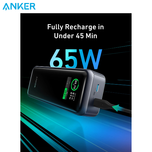Anker Prime 12,000mAh Power Bank with 130W High-Speed Charging, 65W Input, Pocket-Sized Power, High-Speed Recharge and Intelligents Display
