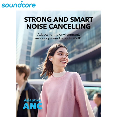 Anker Soundcore A30i Wireless Earbuds with Smart Noise Cancelling Earbuds, Lipstick-Shaped Stylish Design, Tiny, Lightweight Comfort, Clear Sound, IP54 and Bluetooth 5.4
