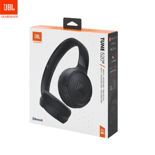 JBL Tune 520BT - Wireless On-Ear Headphones, Up to 57H Battery Life and Speed Charge, Lightweight, Comfortable and Foldable Design, Hands-Free Calls with Voice Aware