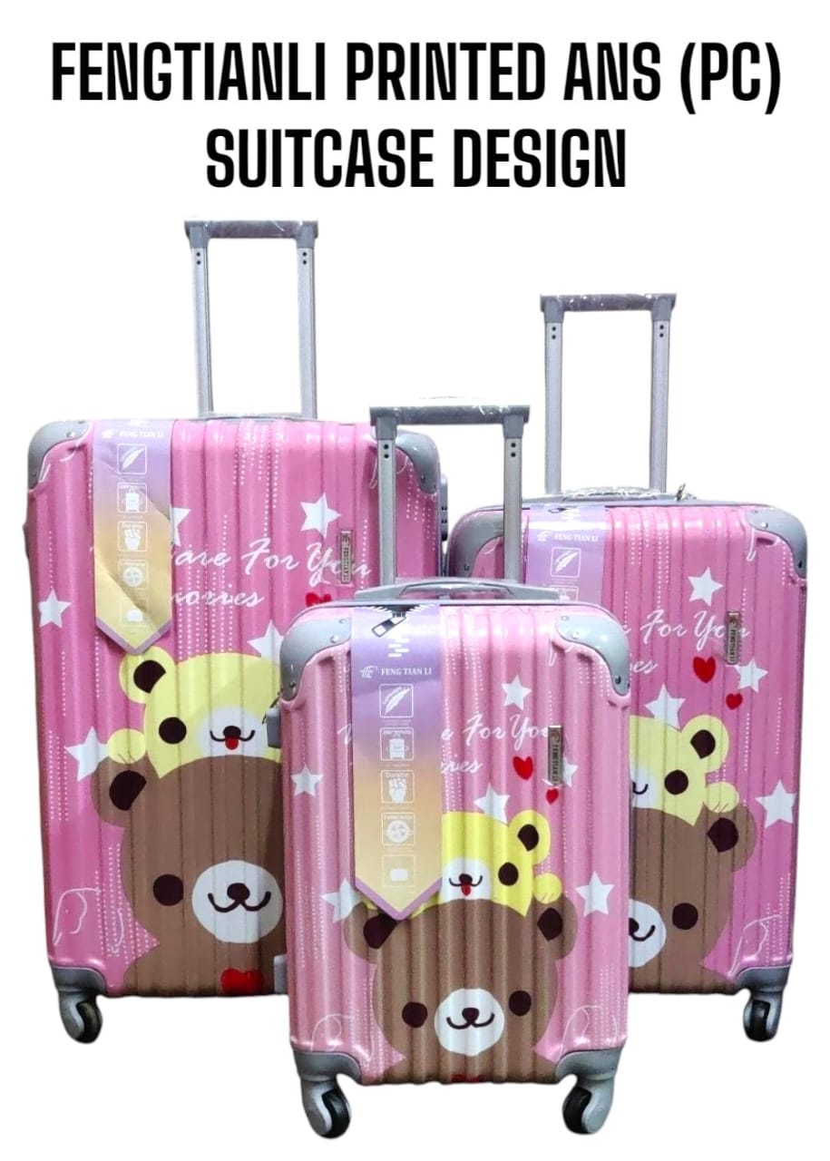 3 IN 1 FENGTIANLI PRINTED ABS (PC) SUITCASES (SIZE 30) - feature an enchanting patterns making them a true fashion statement, impact-resistant shell , ample storage, multidirectional wheels.