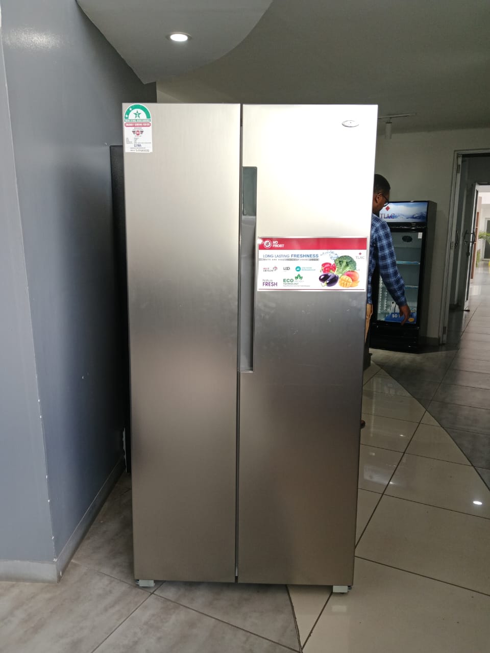 TLAC Fridge 430L Side-By-Side Refrigerator Non-Frost - Enjoy maintenance-free operation with our non-frost technology, which prevents ice buildup inside the freezer compartment, ensuring optimal cool.