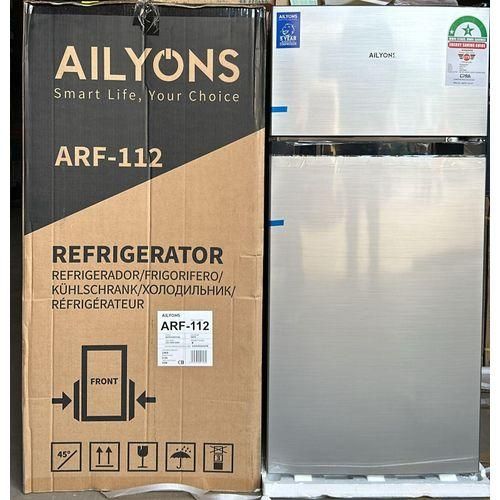 AILYONS 115 Litres Double Door Refrigerator - Manual defrost function , Non-lockable/keyless fridge for easier access of the stored items , sleek design , energy efficient fridge , low noise.