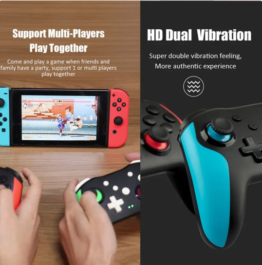 1PC NS009 Bluetooth Game Controller Wireless Gamepad For Nintendo Switch Console PS3 PC Windows 7 10 Dual Vibration Joystick