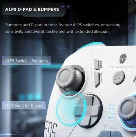 G50S Wireless Gaming Controller Hall Effect Joystick Triggers Gamepad 1000Hz Polling Rate For Switch PC Android IOS