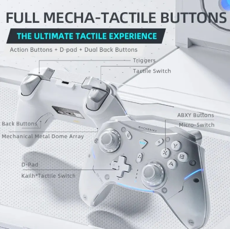 1PC Gamepad Wireless Gaming Controller Machenike G5 Pro Elite Hall Trigger Joystick Mecha-Tactile Buttons For Switch PC Android IOS
