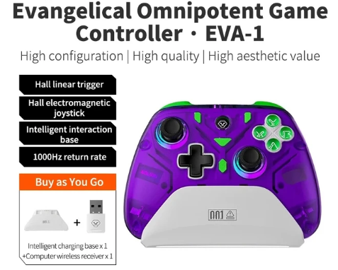 K10 Gaming Controller With Charging Dock RGB Wireless Gamepad Hall Effect Joystick Trigger For Nintend Switch/PC/Phone