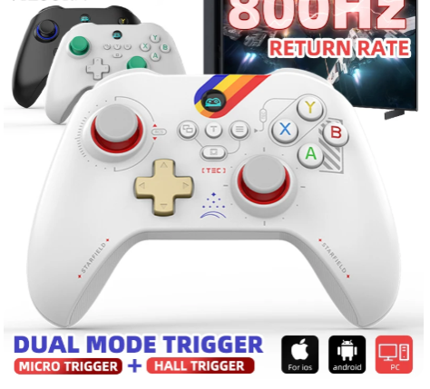 1PC PC Gaming Controller FPS Wireless Pro Gamepad For PS4 Switch Android IOS with Micro Motion Hall Trigger Joystick