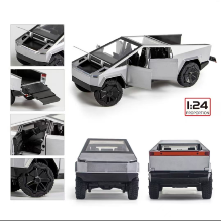 1:24 Tesla Cybertruck Truck Alloy Car Model Diecasts & Toy Vehicles Pickup Toy Car Kid Toys For Children Christmas Gifts Boy Toy