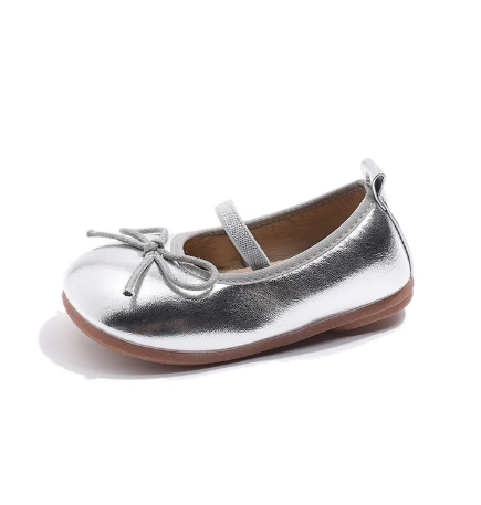 1Pair Princess Girls Shoes Kids Fashion Bowknot Leather Shoes Children Flat Sole Mary Jane Shoes Non-slip Leisure Shoe
