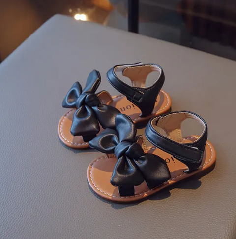 1Pair Summer New Girl Soft Sole Girl Casual Shoes Baby Bow Sandals Beach Shoes Princess Fashion Bowknot Sandals
