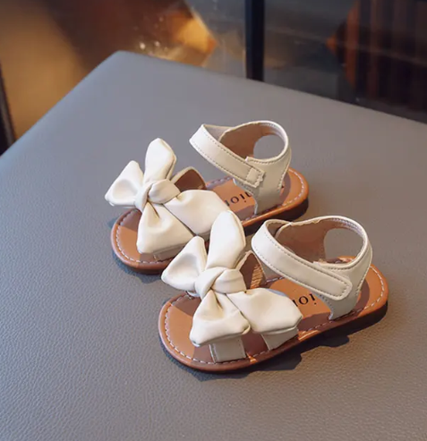 1Pair Summer New Girl Soft Sole Girl Casual Shoes Baby Bow Sandals Beach Shoes Princess Fashion Bowknot Sandals