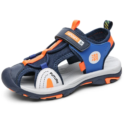 1Pair Fashion Kids Sandals Breathable Boys Non Slip Beach Sandals Outdoor Summer Children Closed Toe Sandals