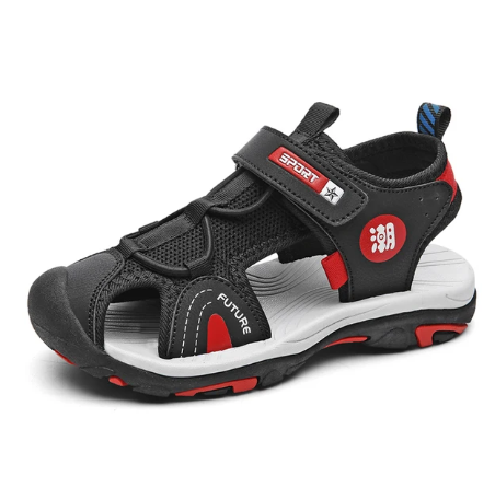 1Pair Fashion Kids Sandals Breathable Boys Non Slip Beach Sandals Outdoor Summer Children Closed Toe Sandals