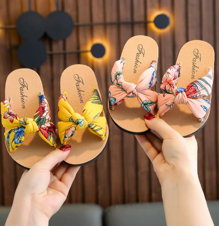 1Pair Pudcoco Adorable And Comfy Girls Sandals Boho Sponge Softy Casual Cloth Sandals for Indoor Or Outdoor