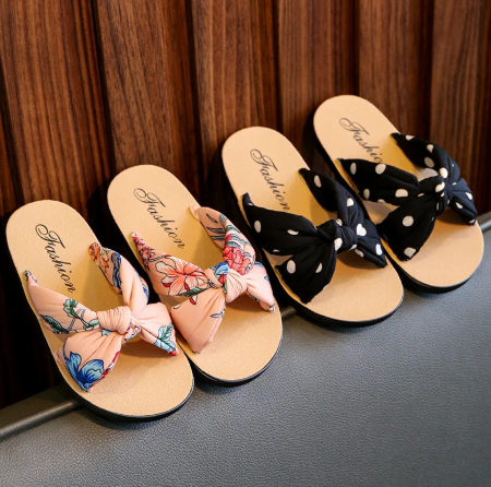 1Pair Pudcoco Adorable And Comfy Girls Sandals Boho Sponge Softy Casual Cloth Sandals for Indoor Or Outdoor