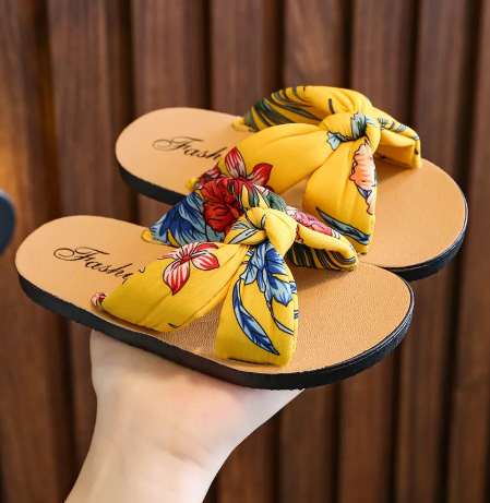 1Pair Pudcoco Adorable And Comfy Girls Sandals Boho Sponge Softy Casual Cloth Sandals for Indoor Or Outdoor