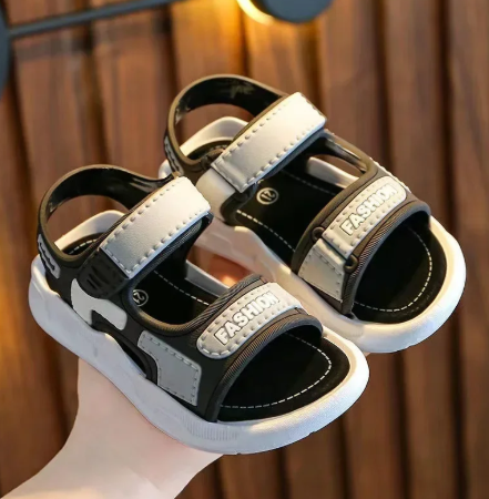 1Pair New Children's Summer Boys And Girls Sandals Korean Version Of Primary School Students Non-slip Soft Sole Non-slip Beach Sandals