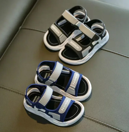 1Pair New Children's Summer Boys And Girls Sandals Korean Version Of Primary School Students Non-slip Soft Sole Non-slip Beach Sandals