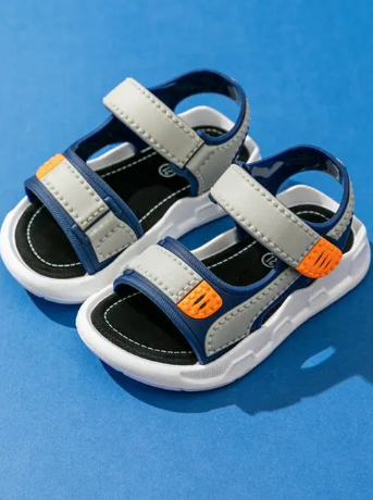 1Pair Boys and Girls Sandals Shoes Soft Soled Children Kids Baby Beach Shoe Swimming Shoe Outdoor Sandal Roman Slippers